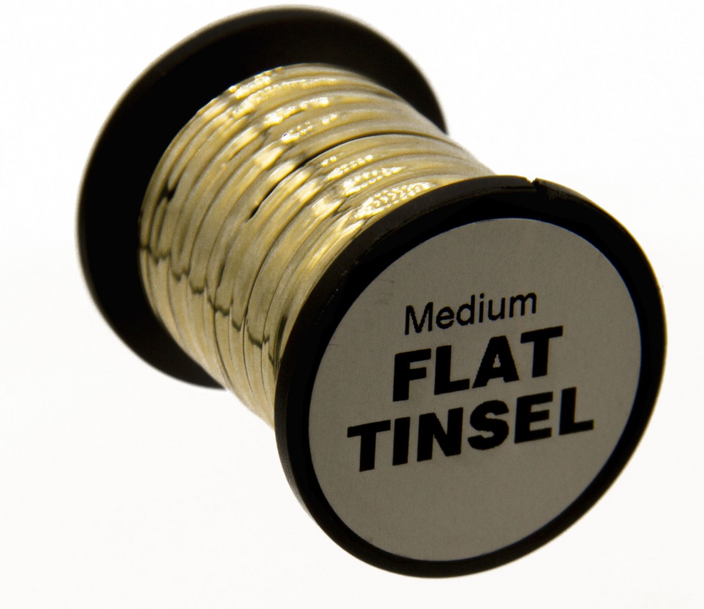 Maveric Fly Tying Basic Materials Flat Tinsel Medium Gold (10 Spool Pack) Fly Tying Materials